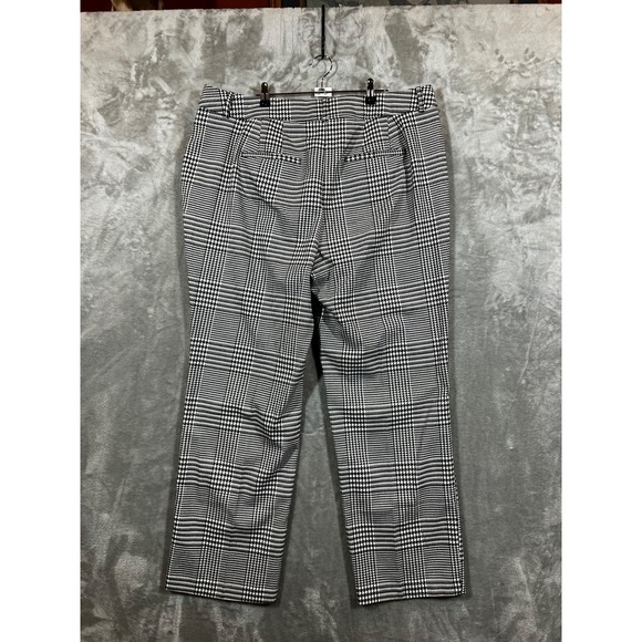 Lane Bryant Womens Size 18Houndstooth Trouser Pants Flex‎ Waistband Work Career - Picture 3 of 9
